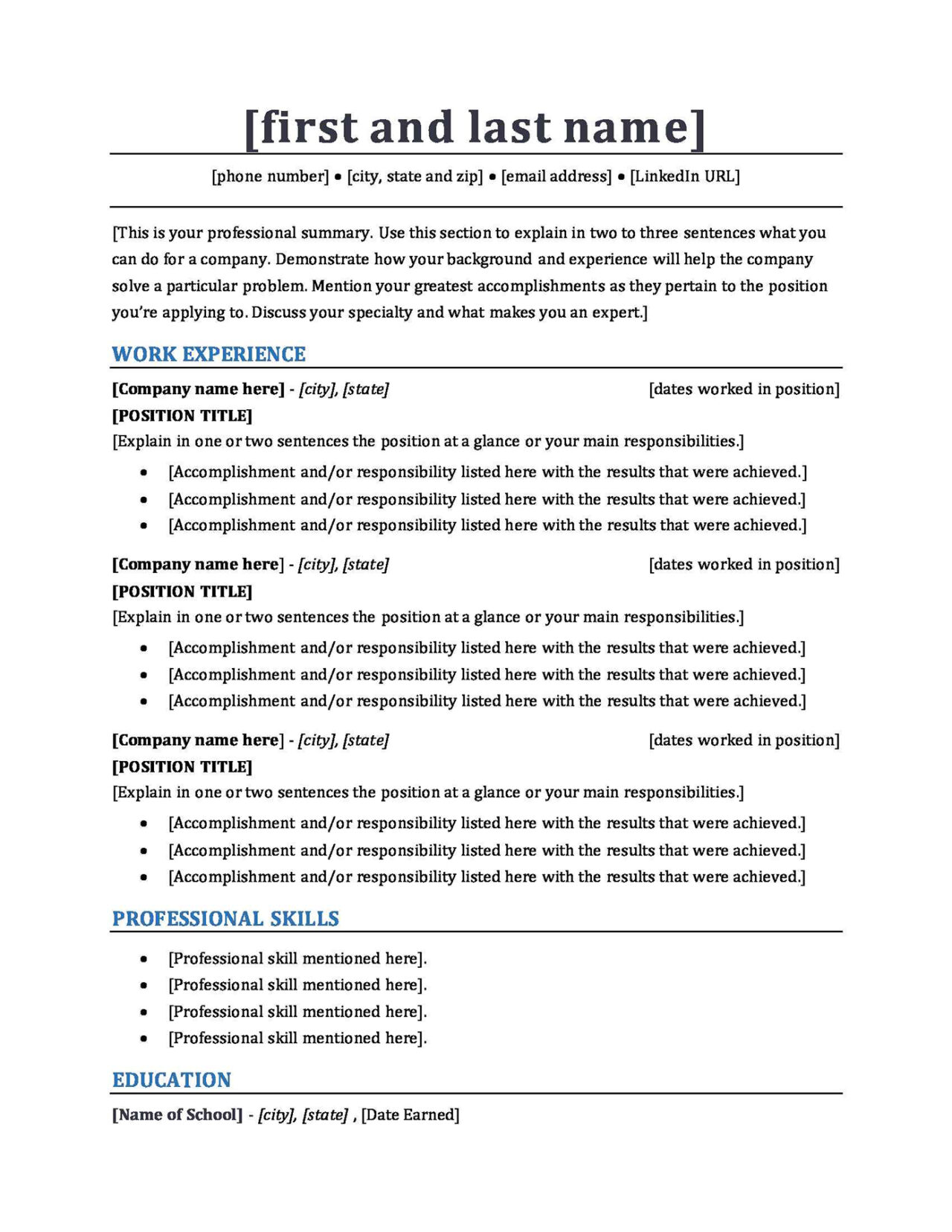 Components of a resume | IPDC Office